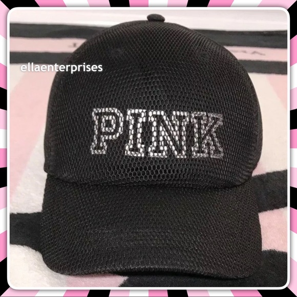 PINK Victoria s Secret Accessories Vs Pink Hat Black White
